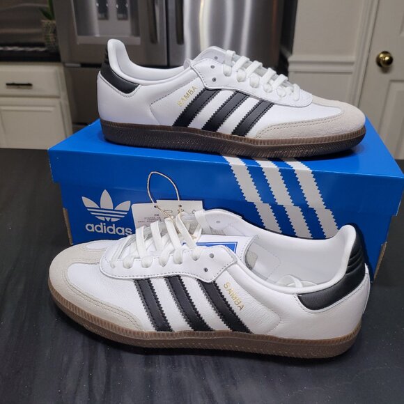 Adidas Samba OG Originals White/Black Big Kids 6.5/Women's 7.5/8 - Picture 3 of 16